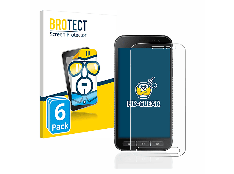 BROTECT 6x klare Schutzfolie(für Samsung Galaxy Xcover 4s)