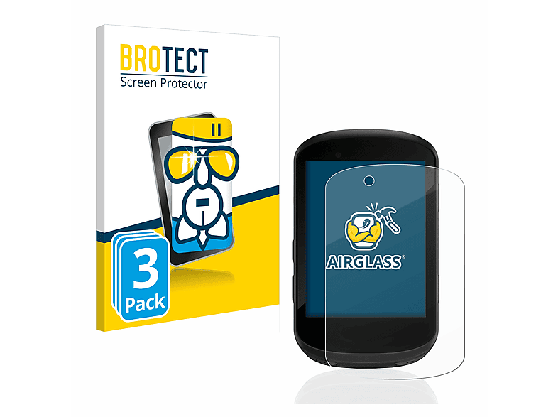 BROTECT 3x Airglass klare Schutzfolie(für Garmin Edge 530)