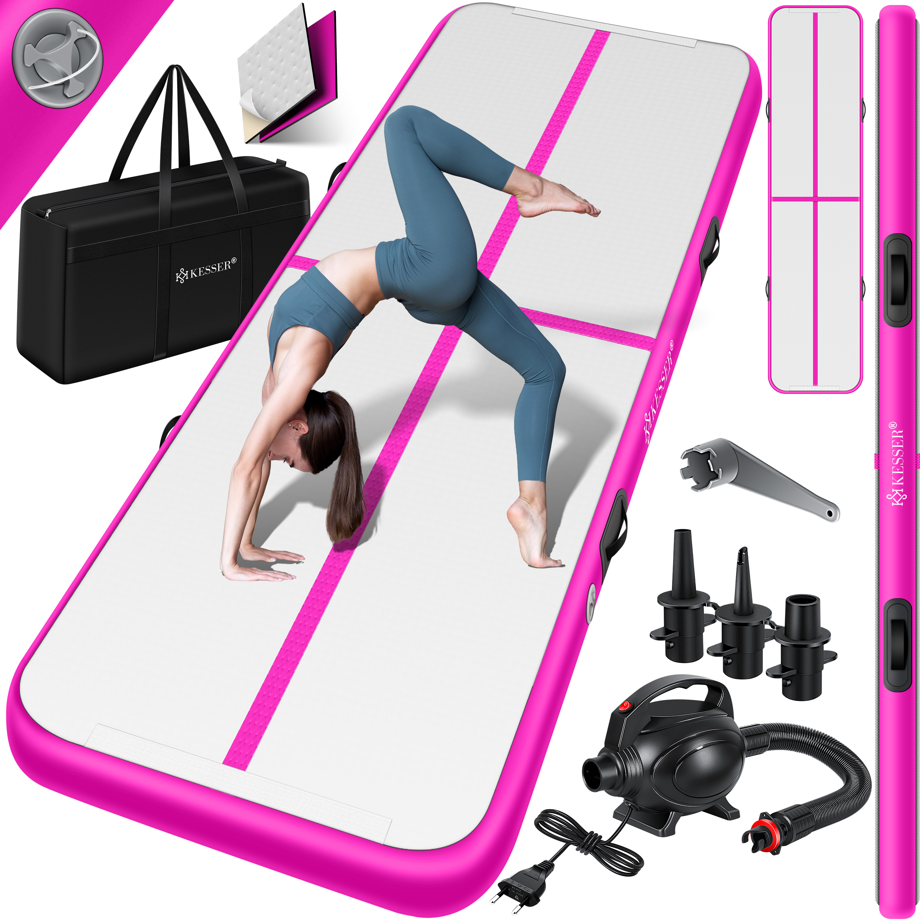 KESSER 21694 Yogamatte Turnmatte, Rosa 400 x x 100 10cm