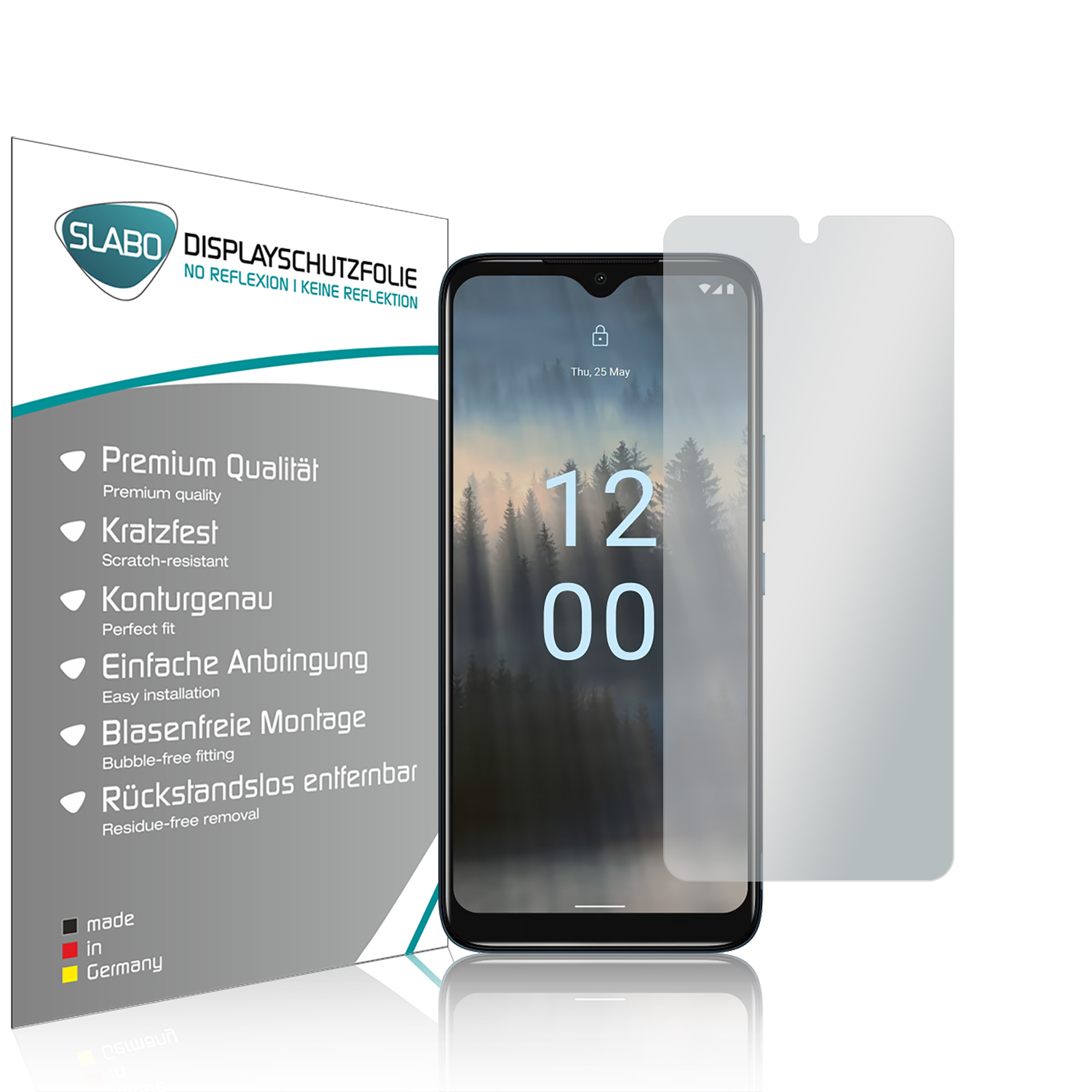 No C12) SLABO Nokia Reflexion Displayschutz(für x Nokia 4
