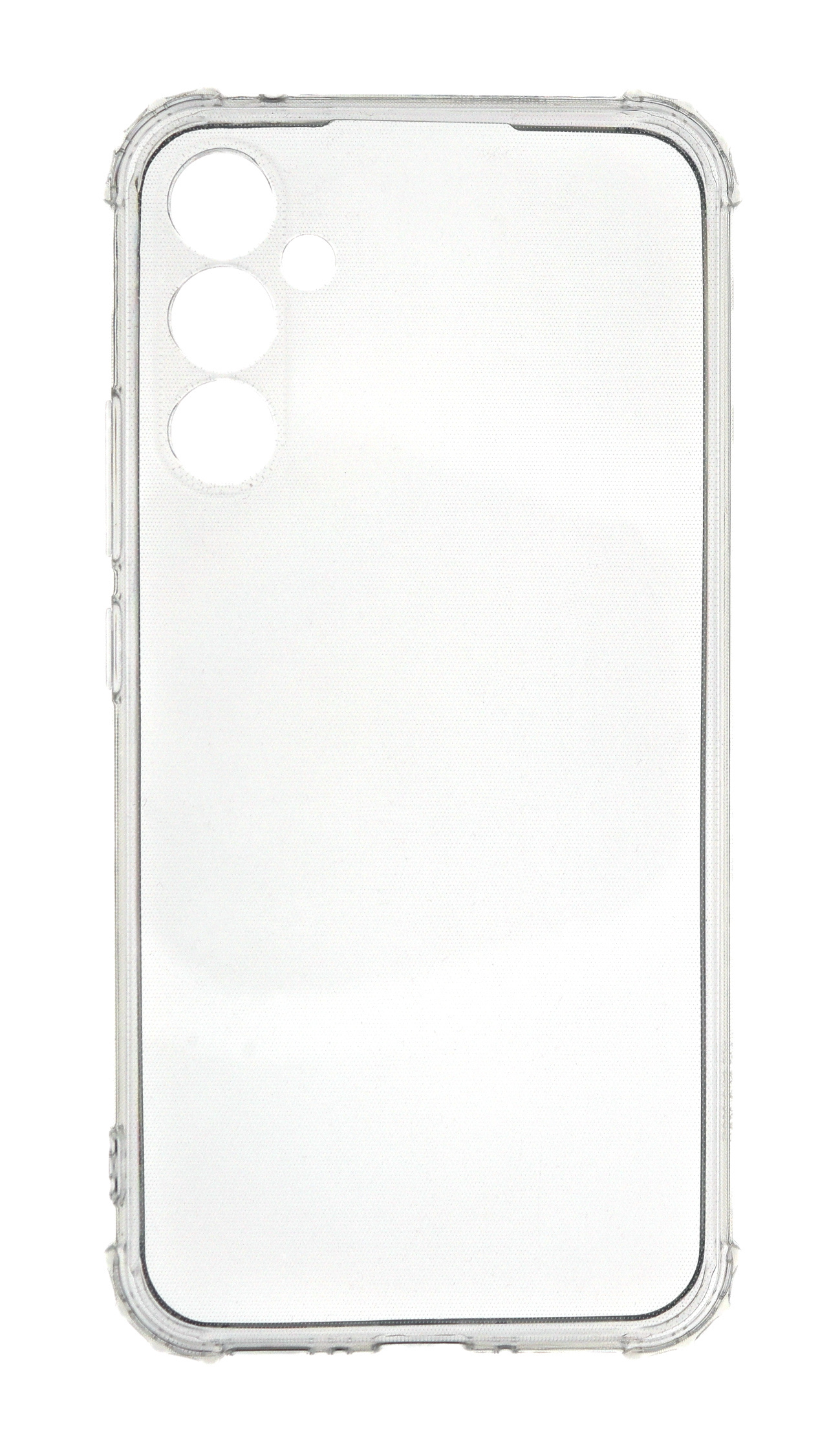 Eine transparente Telefonhülle, die die Rückseite des Telefons zeigt.