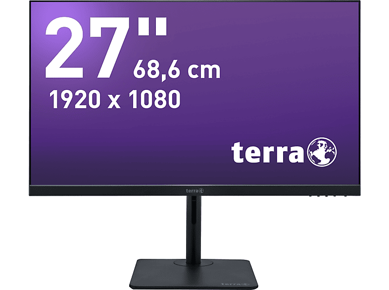 TERRA LCD/LED 2727W HA black HDMI, DP GREENLINE PLUS 27 Zoll HD Monitor (5 ms Reaktionszeit , 75 Hz )