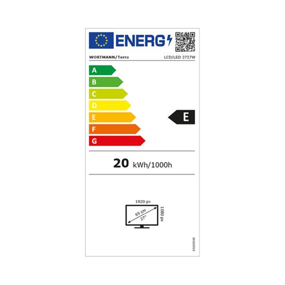 LCD/LED HD black Hz HDMI, TERRA , Reaktionszeit ms 75 Zoll HA DP Monitor 27 PLUS (5 GREENLINE ) 2727W