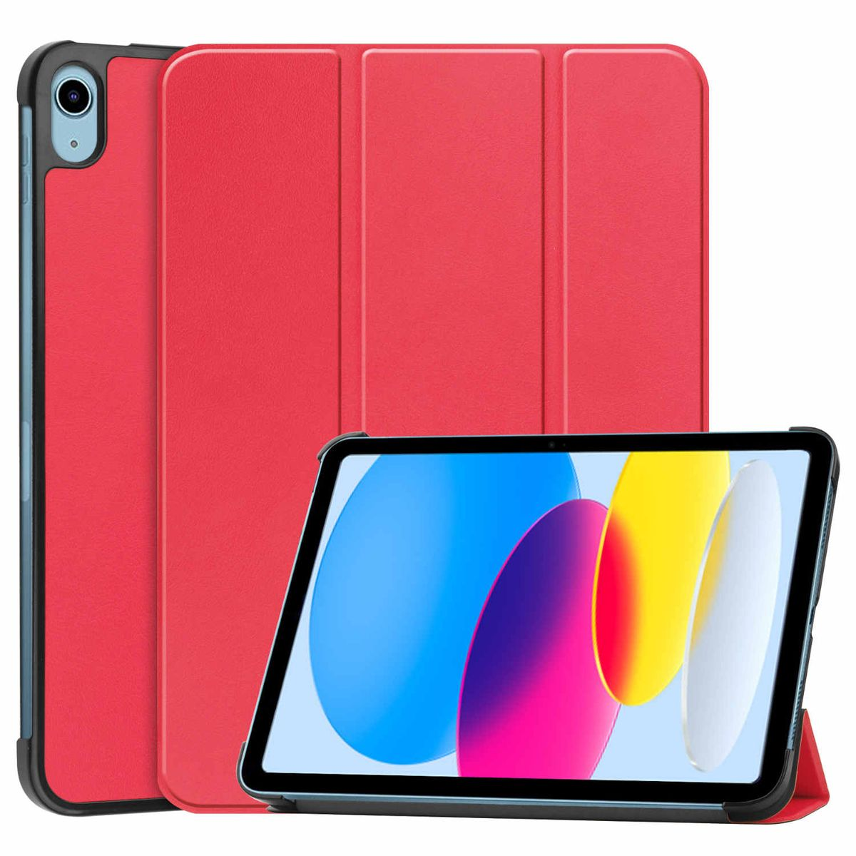 Cover, WIGENTO UP Cover Apple, 2022 Full 10.9 10. Smart Generation, Tasche, Hülle Rot Wake iPad