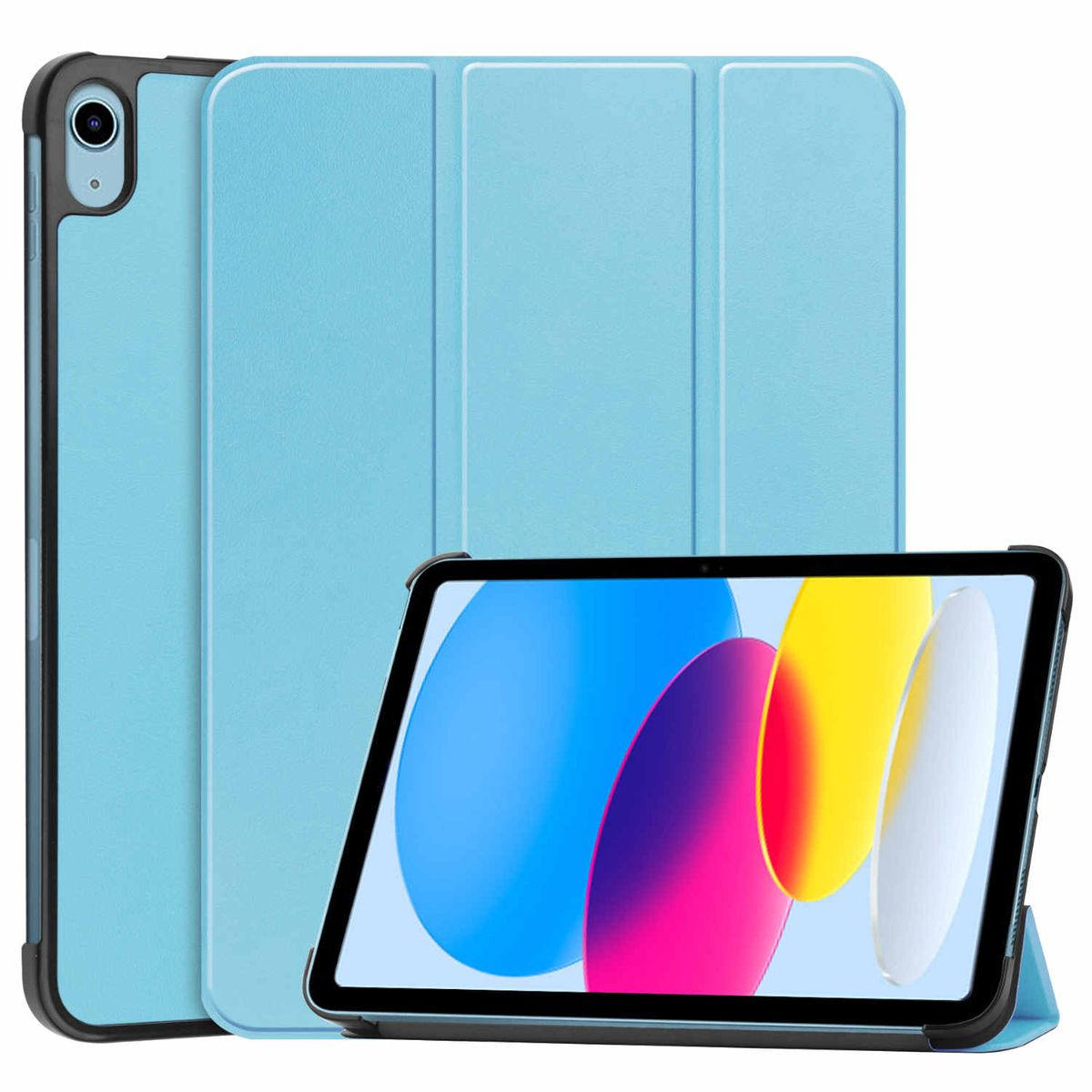 Cover Full Smart Generation, iPad 10. Cover, Hülle Wake WIGENTO Hellblau Tasche, UP Apple, 2022 10.9