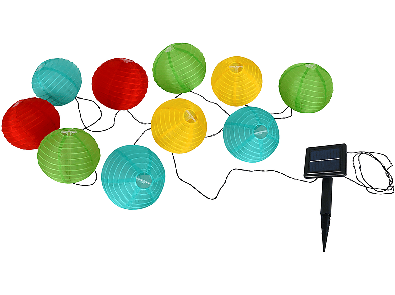 NÄVE LEUCHTEN LED Japanballon Solarleuchte, bunt