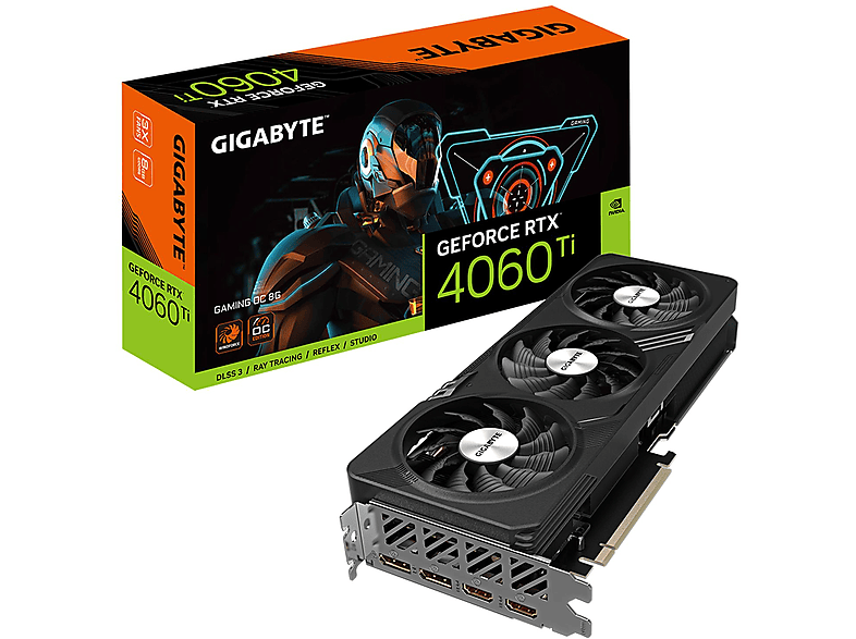 GIGABYTE RTX4060 Ti GDDR6 2xDP OC (NVIDIA, 2xHDMI Grafikkarte) 8GB GAMING