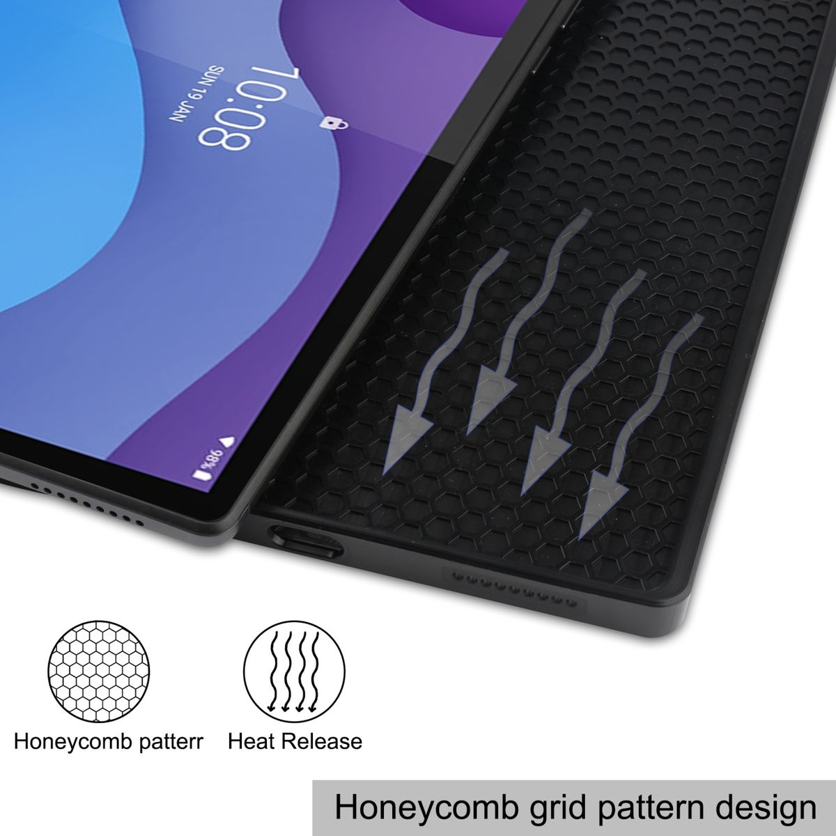 WIGENTO 3folt Cover, TB-X306F, Schwarz 2020 Cover, 2. M10 Gen Wake UP HD Lenovo, Full Smart Tab