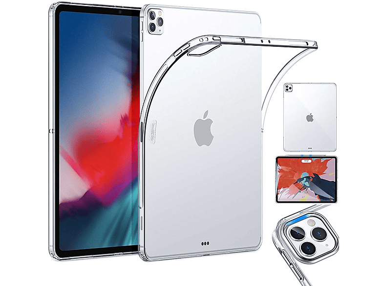WIGENTO Design TPU Silikon Schutz dünn, Backcover, Apple, iPad Pro 11.0 2020 / 2021/ 2022, Transparent