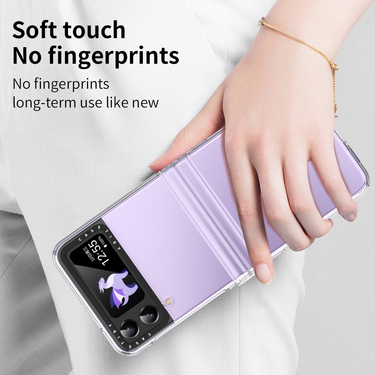 Transparent Z WIGENTO Galaxy Design Samsung, Schutz, Skin Macaron Feel Dreiteiliger Cover, Flip Flip4,