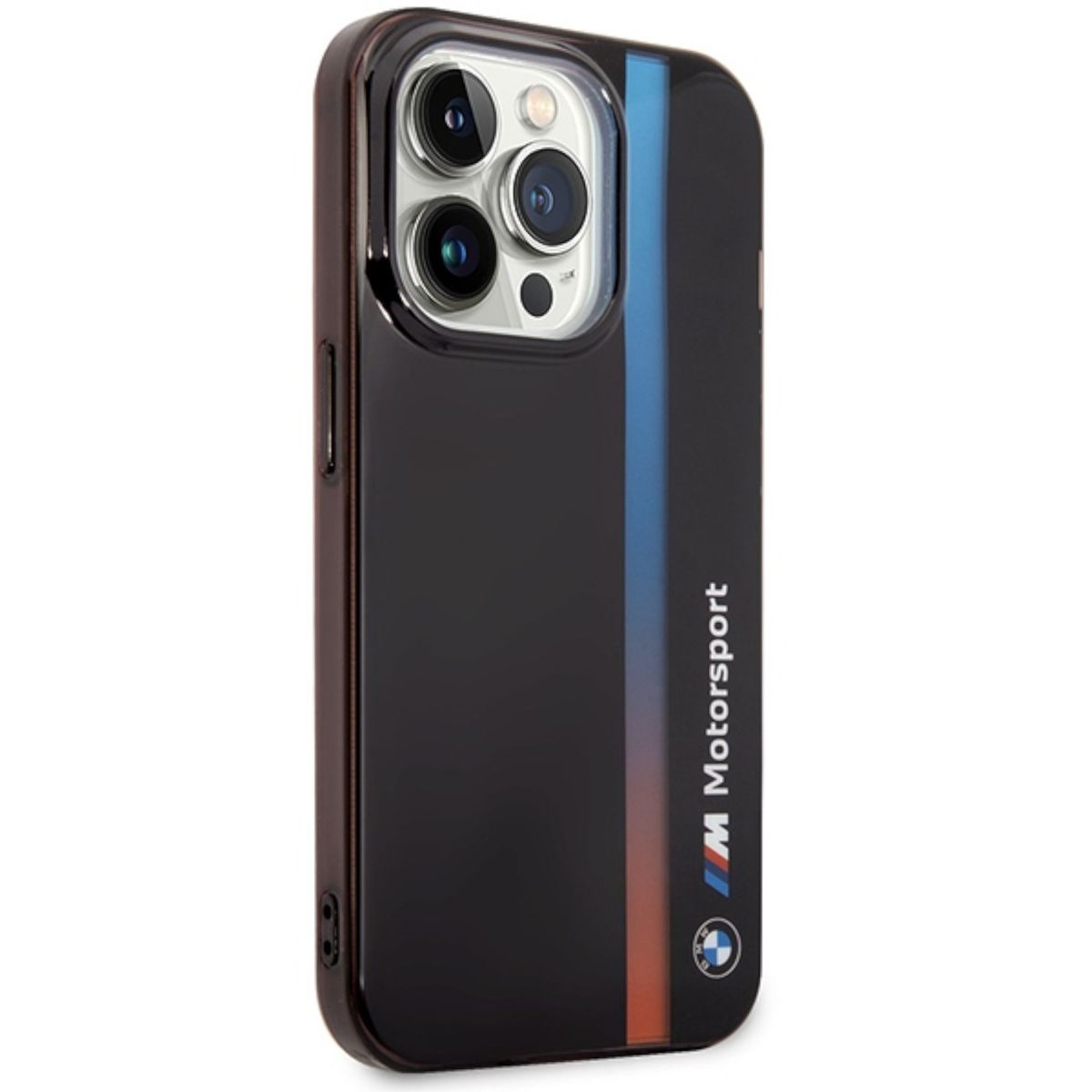 Pro Apple, iPhone 14 Stripe Max, Cover, BMW Tricolor Design Backcover, Schwarz