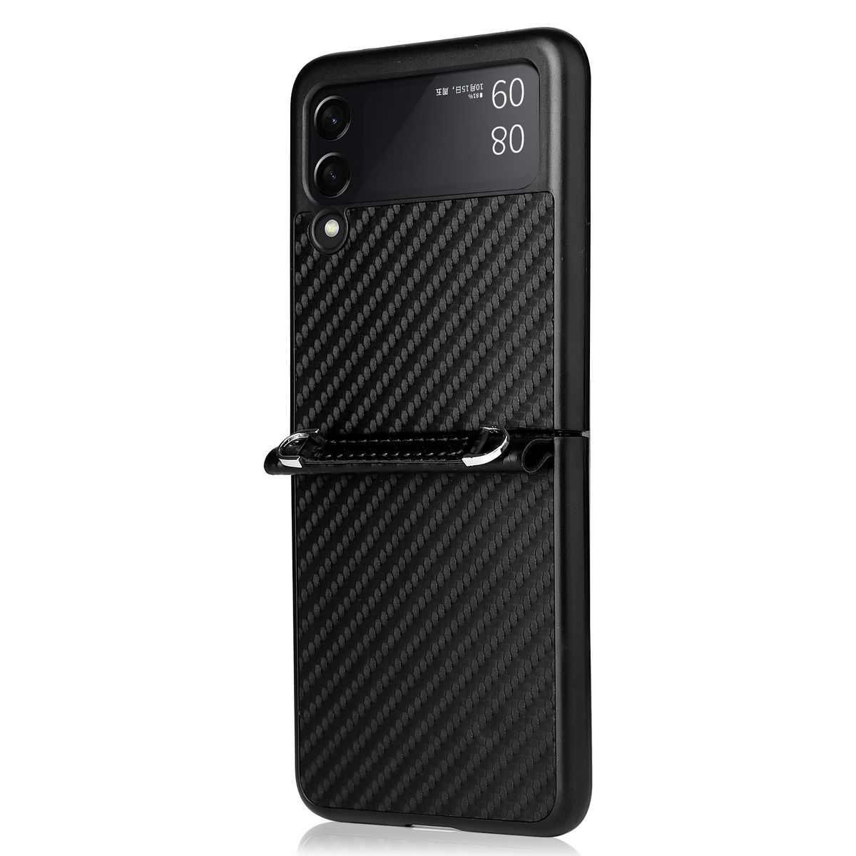 Cover, 5G, Samsung, Carbon Schwarz Z Schutz WIGENTO Galaxy Design Cover, Full Flip3