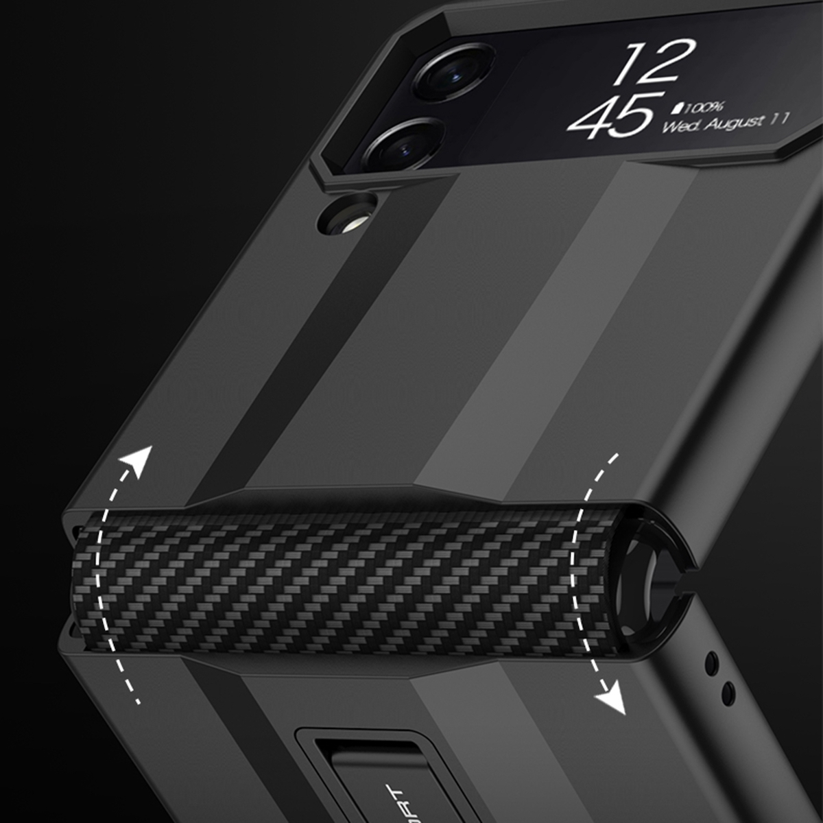 WIGENTO Backcover, Z H-Grün Hülle, 5G, Galaxy Kunststoff Flip4 Samsung, All-Inclusive