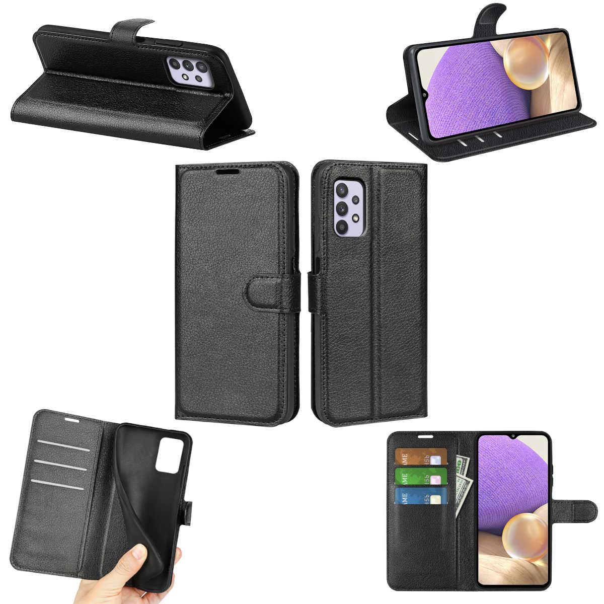 WIGENTO Book Case Etuis Bookcover, 5G, Samsung, Galaxy A53 Schwarz Fach, Kreditkarten