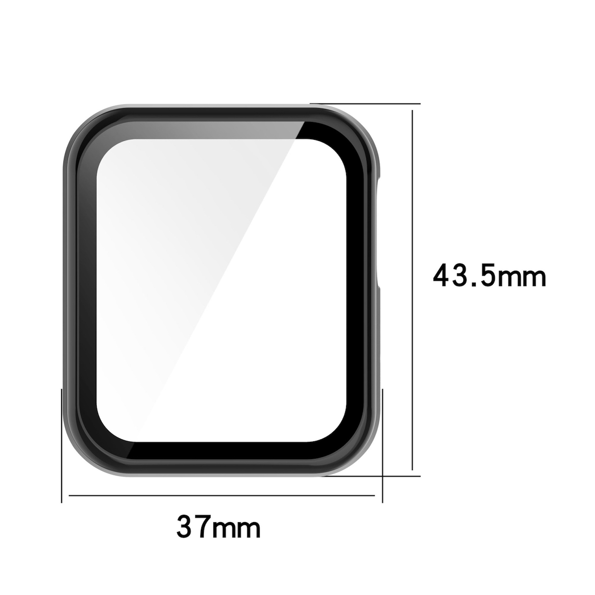 WIGENTO Design Hülle + Hart Folie Smartwatchhülle(für Panzer Mi Xiaomi Lite) H9 Watch Glas
