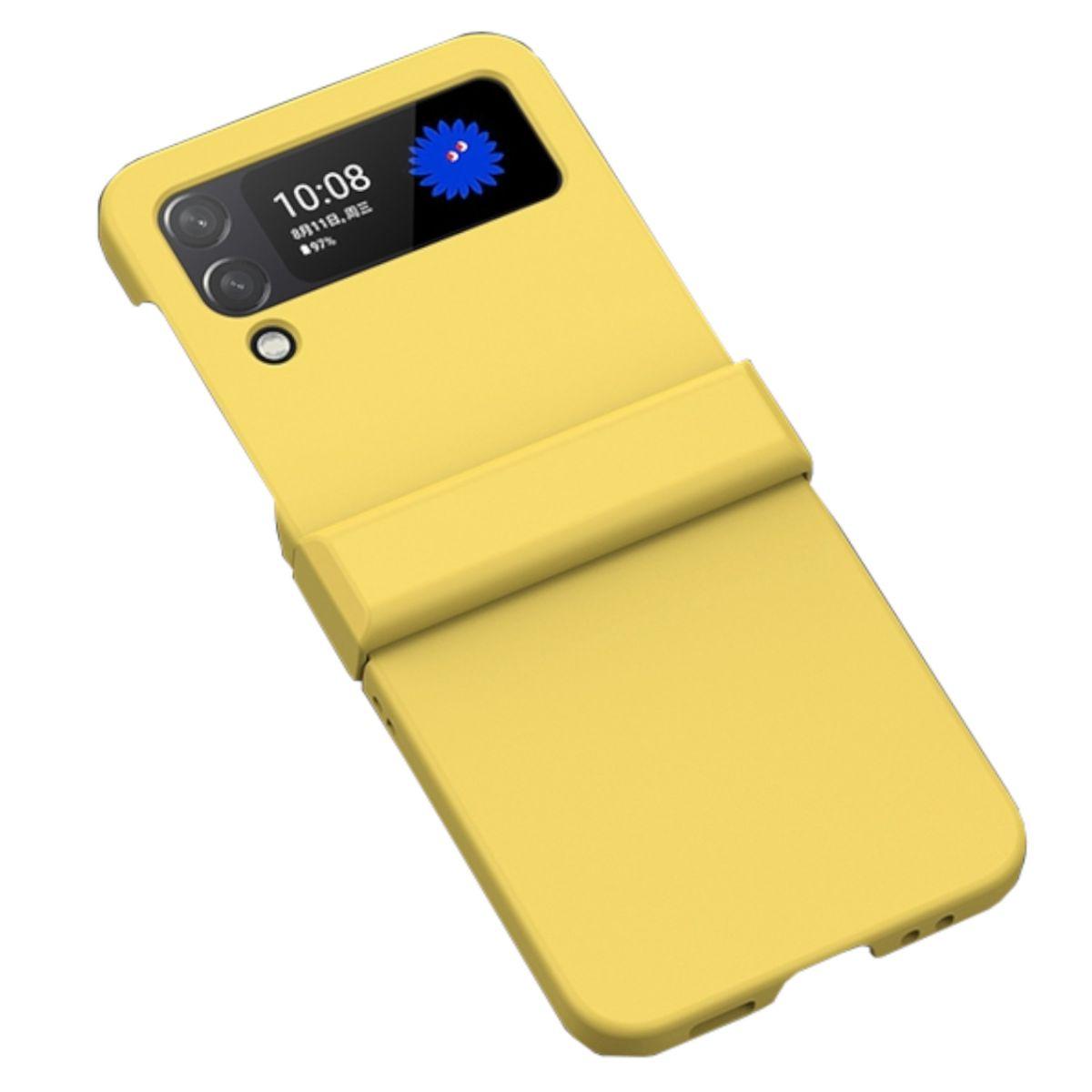 WIGENTO Smartphone Z Flip4, Backcover, Galaxy Hülle, Samsung, Handy Tasche Gelb