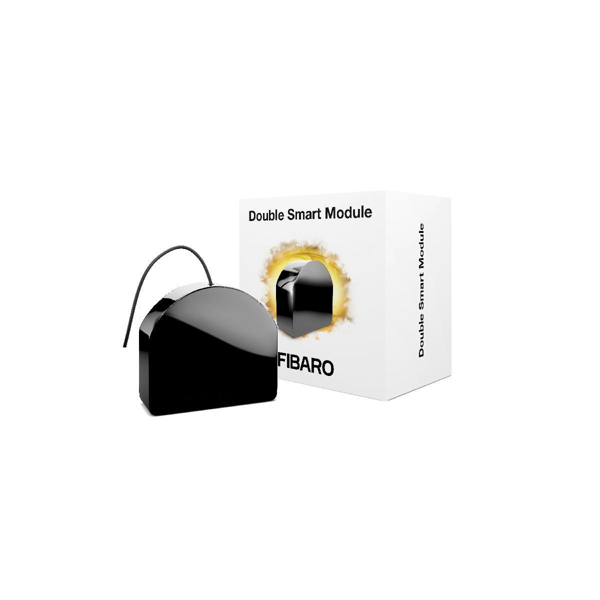 FIBARO Z-Wave Plus FGS-224 - Doppelschaltermodul Schwarz Controller