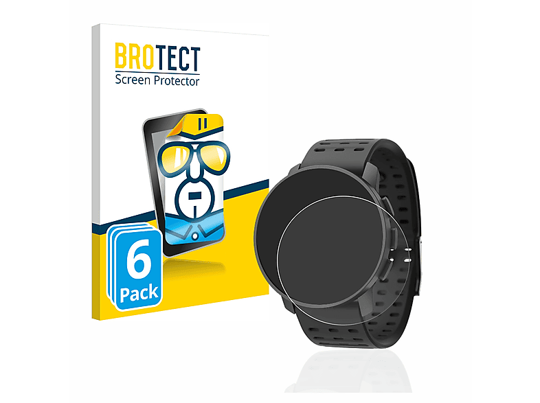 BROTECT 6x klare Schutzfolie(für Suunto 9 Peak Pro) | Smartwatch Schutzfolien & Gläser