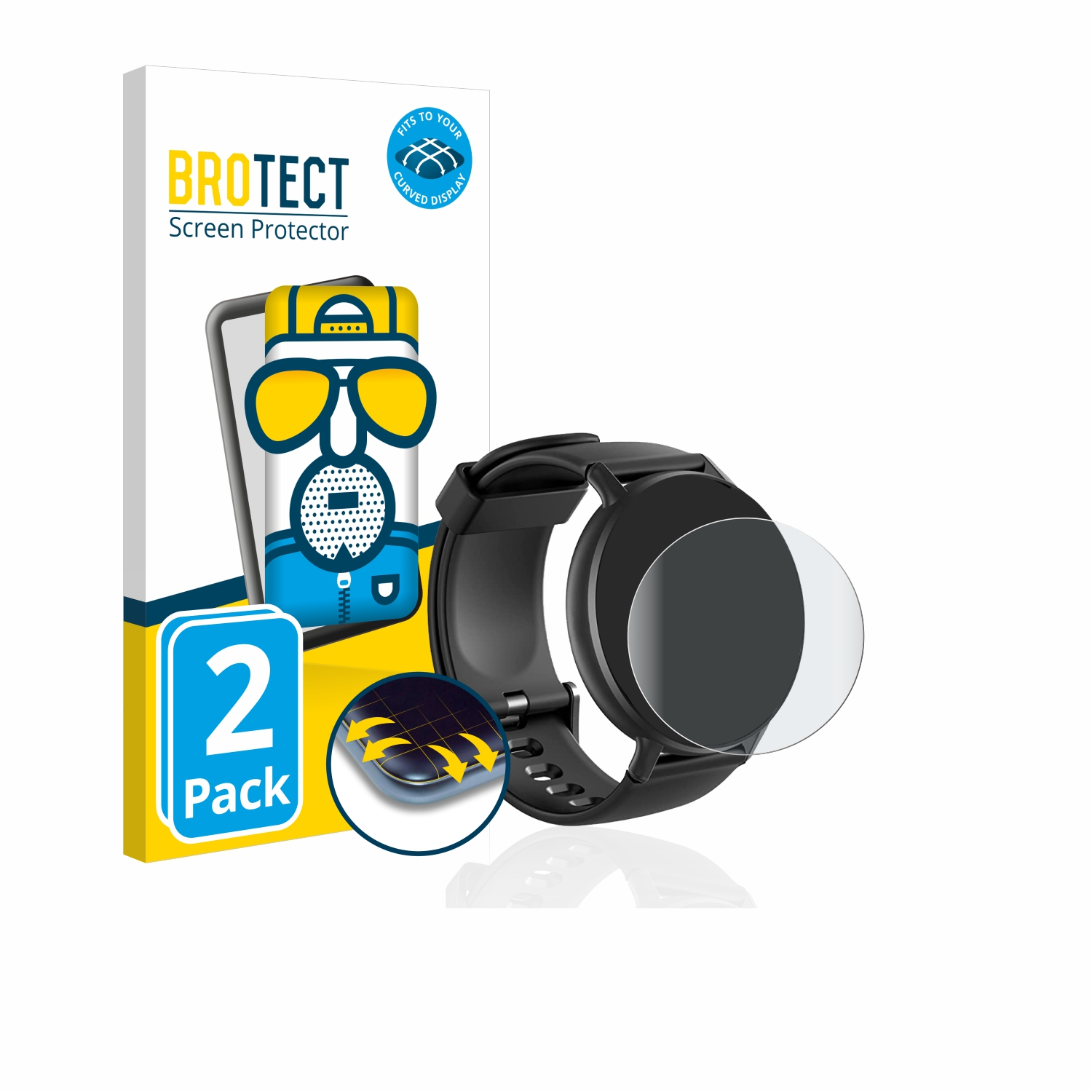 BROTECT 2x R2) 3D Iowodo Curved Full-Cover Schutzfolie(für Flex matt