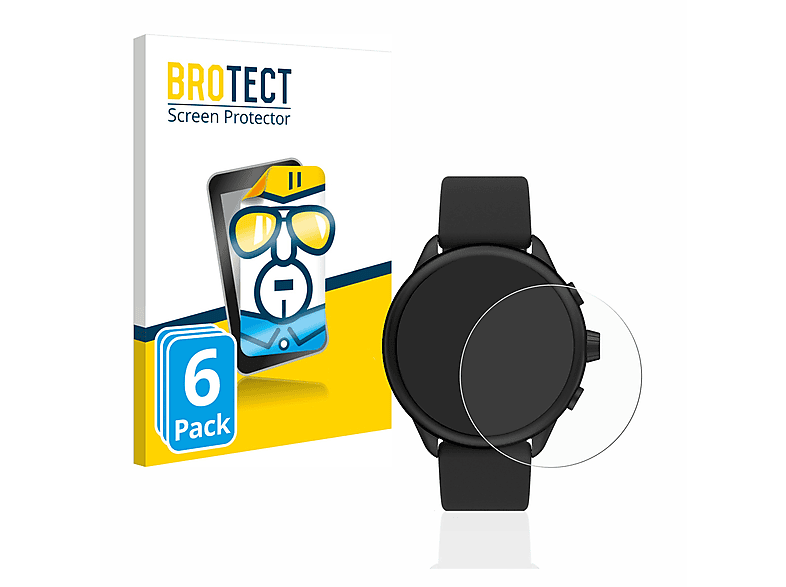 BROTECT 6x klare Schutzfolie(für Fossil Smartwatch Wellness (Gen 6) Hybrid)