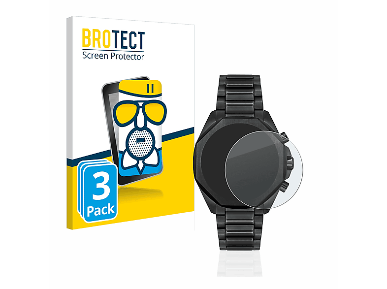 BROTECT 3x Airglass matte Schutzfolie(für Hugo Boss Chronograph 58115482) | Smartwatch Schutzfolien & Gläser