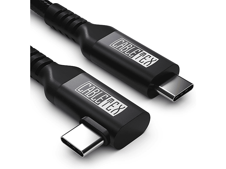 CABLETEX cc-90-5-alu-s USB-Kabel, Schwarz