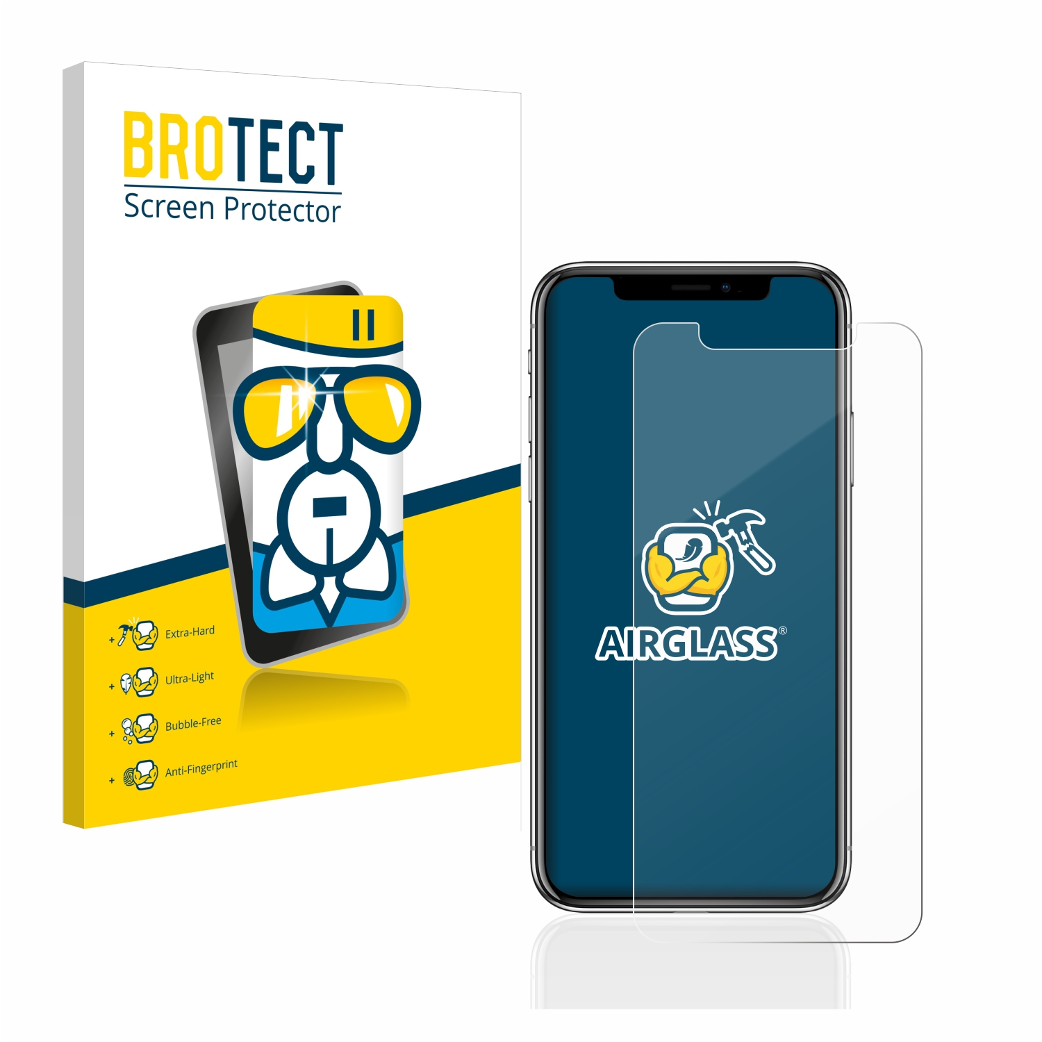 BROTECT Airglass klare Schutzfolie(für X) Apple iPhone