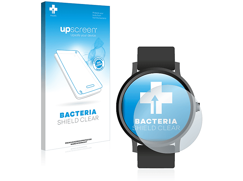 UPSCREEN antibakteriell klare Schutzfolie(für Universal Kreisrunde Displays (ø: 50 mm))