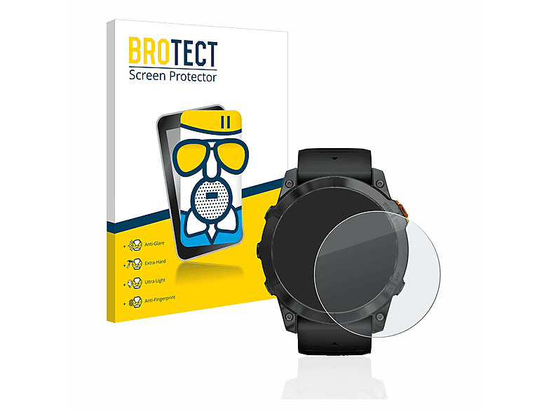 BROTECT Airglass matte Schutzfolie(für Garmin Fenix 7X Pro Solar (51 mm))