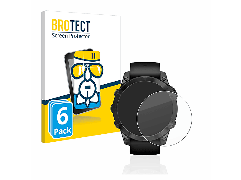 BROTECT 6x Airglass klare Schutzfolie(für Garmin Epix Pro (Gen 2) (47 mm))