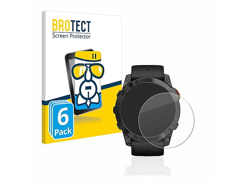 BROTECT 6x mm)) Airglass Garmin klare (51 7X Pro Solar Fenix Schutzfolie(für