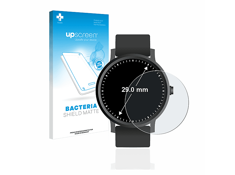 UPSCREEN antibakteriell entspiegelt matte Schutzfolie(für Universal Kreisrunde Displays (ø: 29 mm))