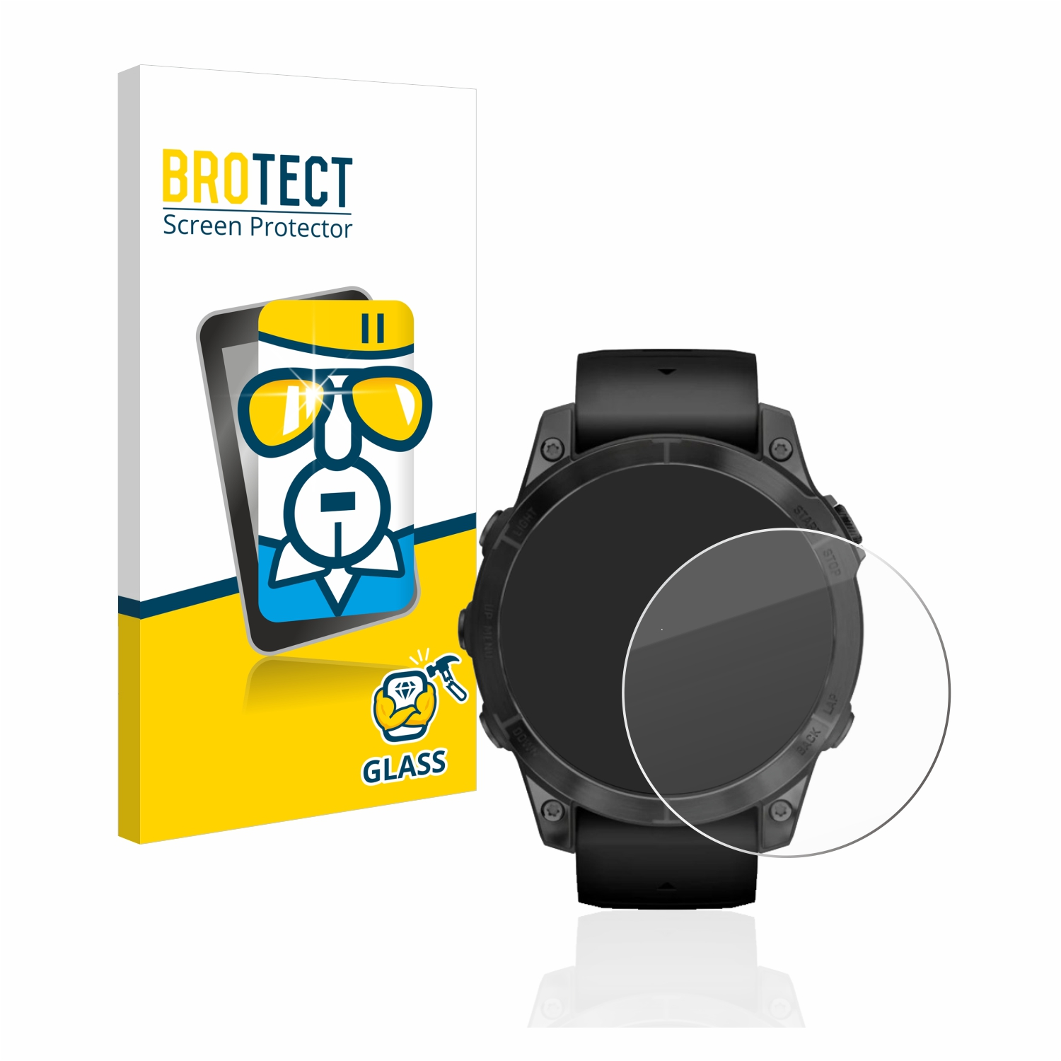 BROTECT 9H klares Schutzglas(für Garmin 2) Epix Pro (47 mm)) (Gen