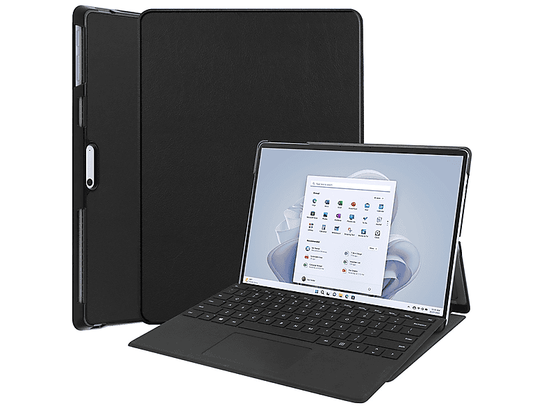 WIGENTO 3folt Wake UP Schutz Smart Cover, Full Cover, Microsoft, Surface Pro 9, Schwarz