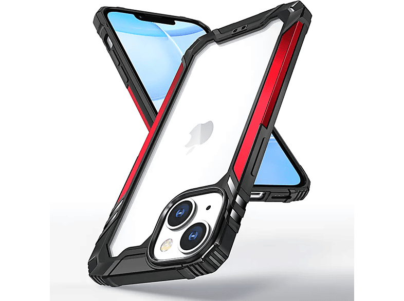WIGENTO MagSafe Outdoor Tasche, Schutz iPhone Rot Backcover, Apple, 14 Plus