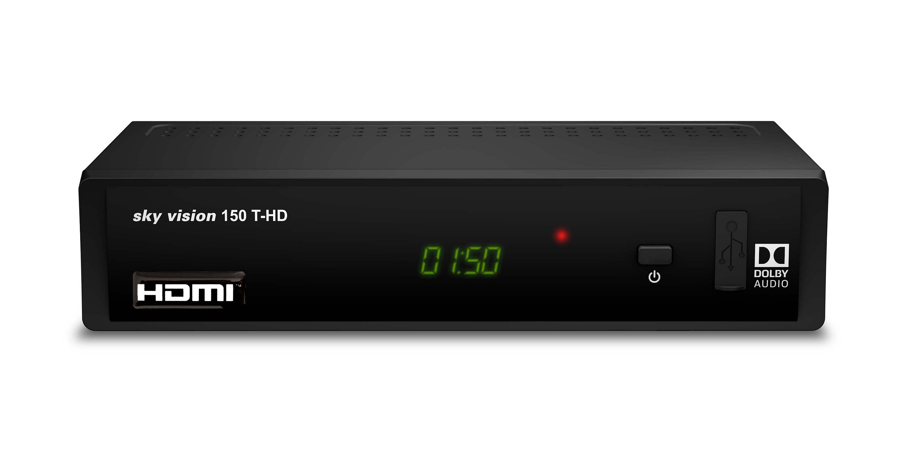 SKY VISION R9606 DVB-T-Receiver schwarz) (H.265), (DVB-T, DVB-T2