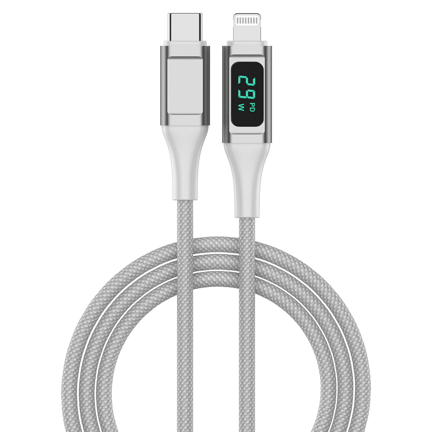 4SMARTS USB-C auf Lightning zertifiziert Kabel 1,5m auf Kabel Ladekabel C 30W USB Lightning DigitCord weiß*MFI Datenkabel