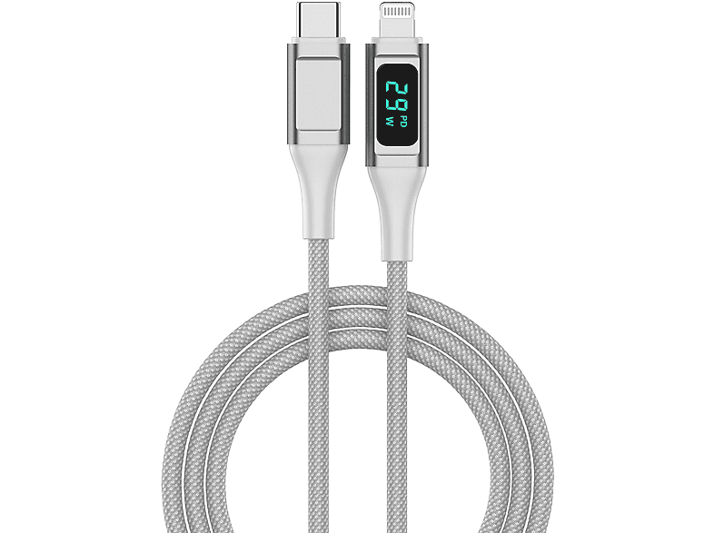 4SMARTS USB-C auf Lightning Kabel DigitCord 30W 1,5m weiß*MFI zertifiziert USB C auf Lightning Kabel Ladekabel Datenkabel