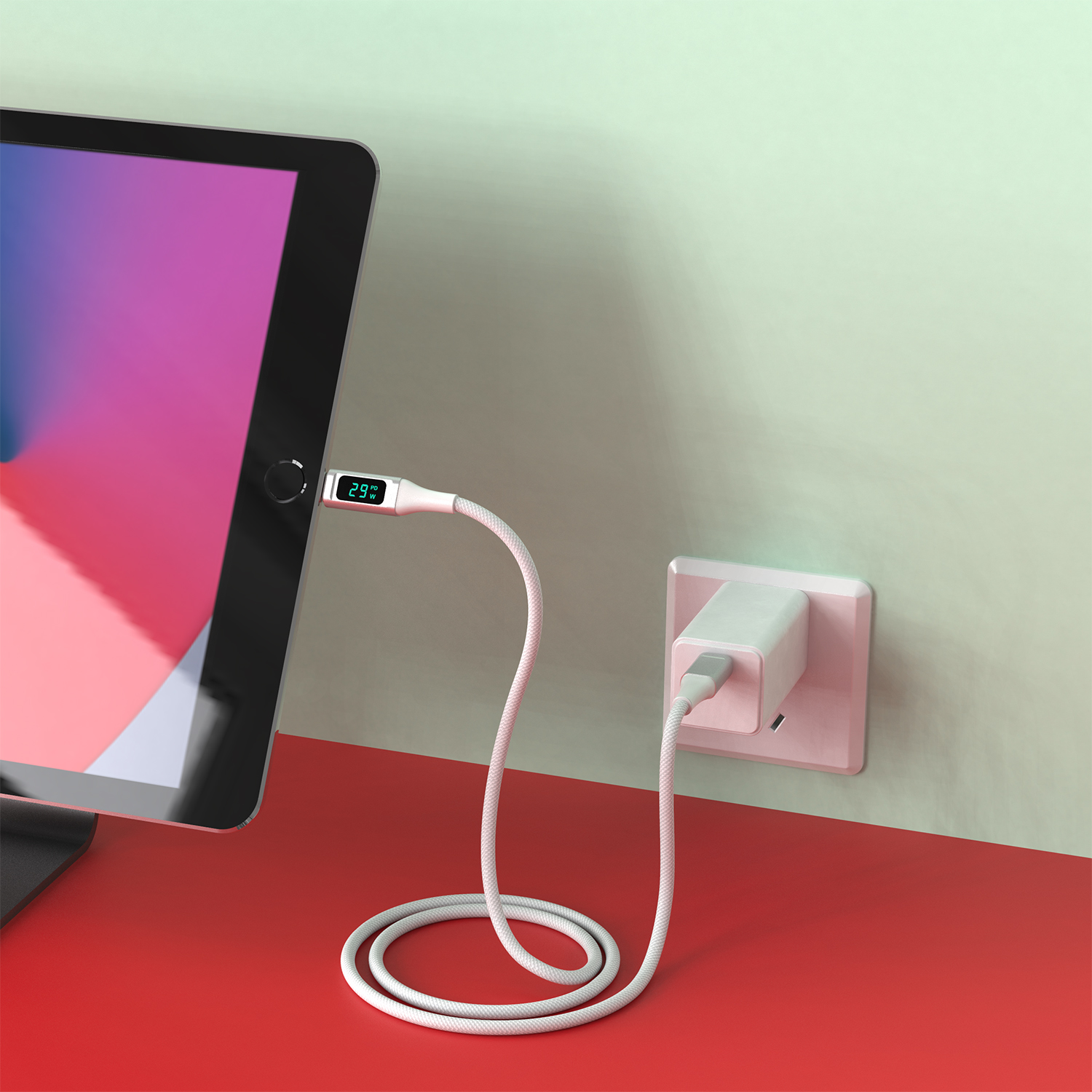 4SMARTS USB-C auf C 30W Kabel weiß*MFI auf Lightning zertifiziert Ladekabel DigitCord USB Kabel Datenkabel 1,5m Lightning