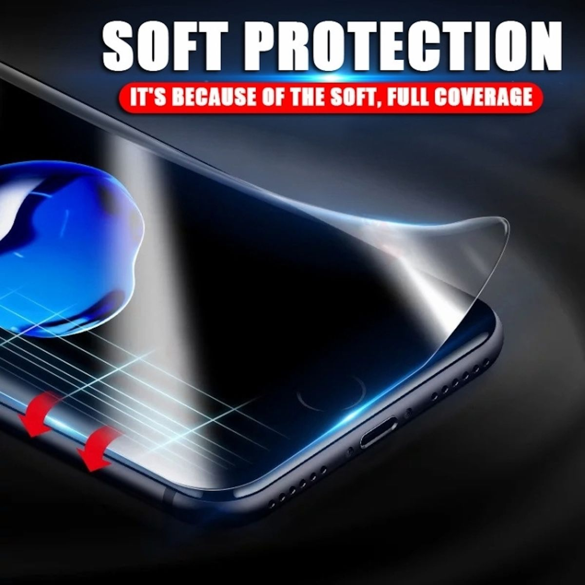 WIGENTO Anti Spy iPhone Schutz Hydrogel Schutzfolie(für Folie 12) Apple Display