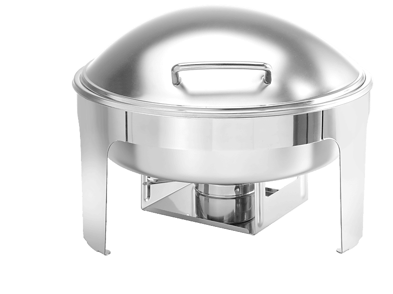 Warmhaltebehälter Chafing 6L, Watt) 465x420x(H)320mm Profi (0 satiniert Line, rund, HENDI Dish farbig