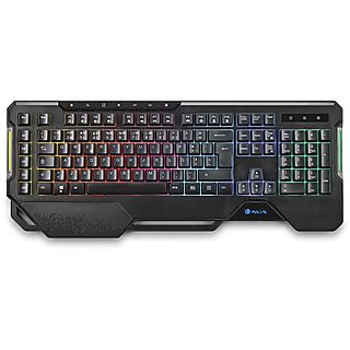 Teclado gaming - NGS GKX-450PORTUGUESE, Cable, Teclas iluminadas, Negro