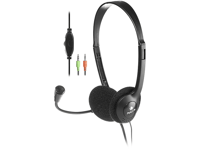 NGS MS103, Over-ear mit Headset Mikrofon Schwarz