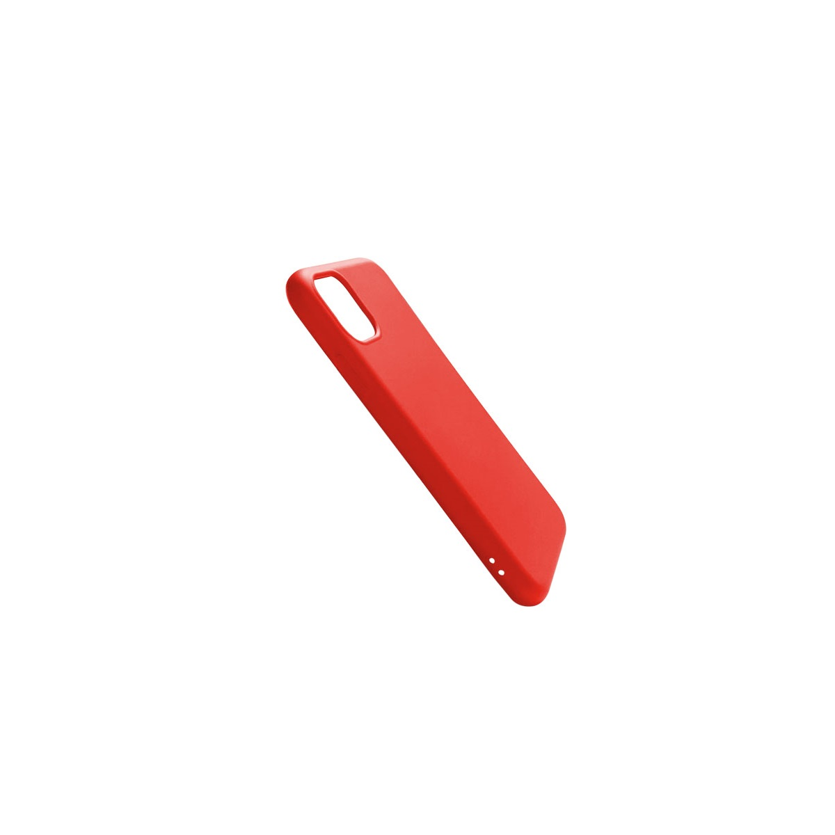Eine rote Handyhülle auf weißem Hintergrund.