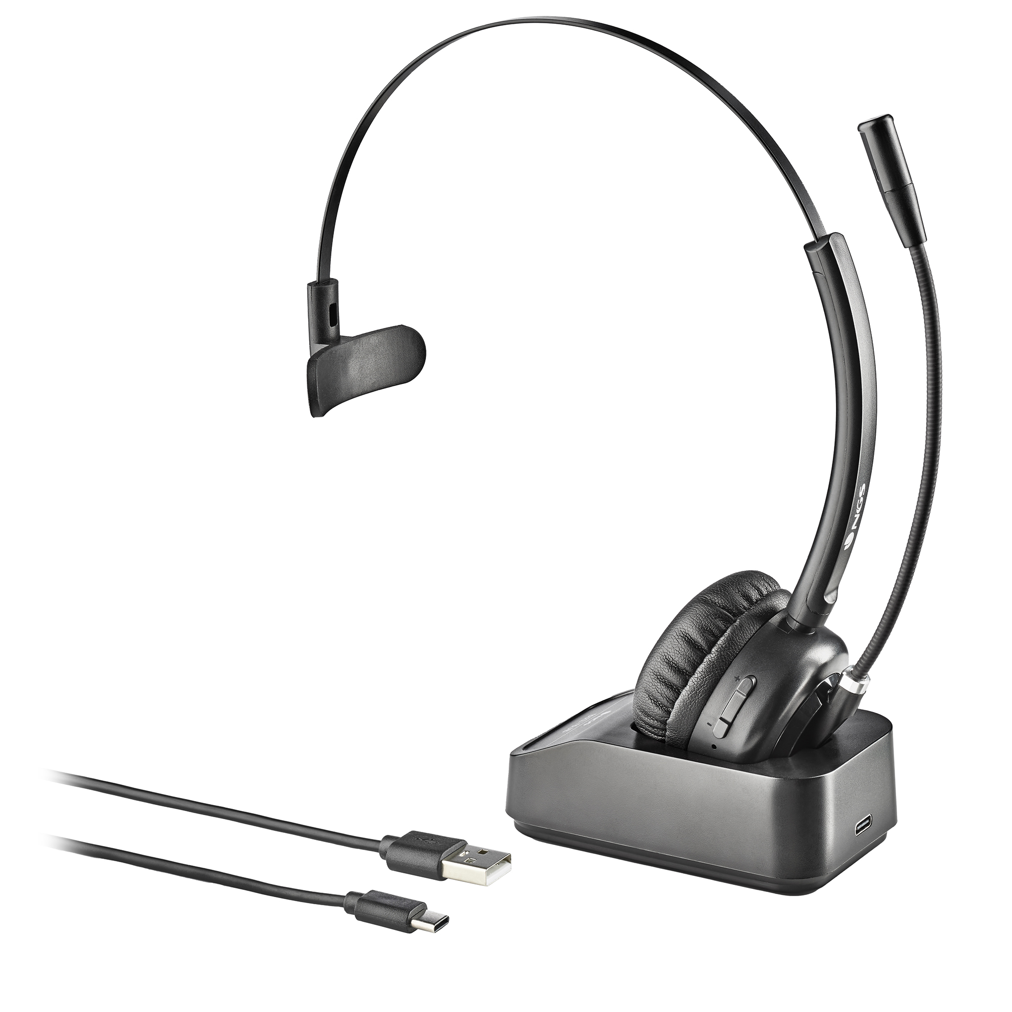 NGS BUZZBLAB, Over-ear Bluetooth Headset mit Mikrofon Schwarz Bluetooth