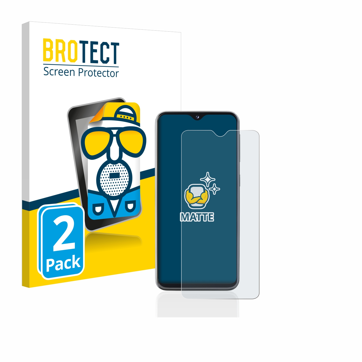 BROTECT 2x matte Schutzfolie(für Samsung A20e) Galaxy