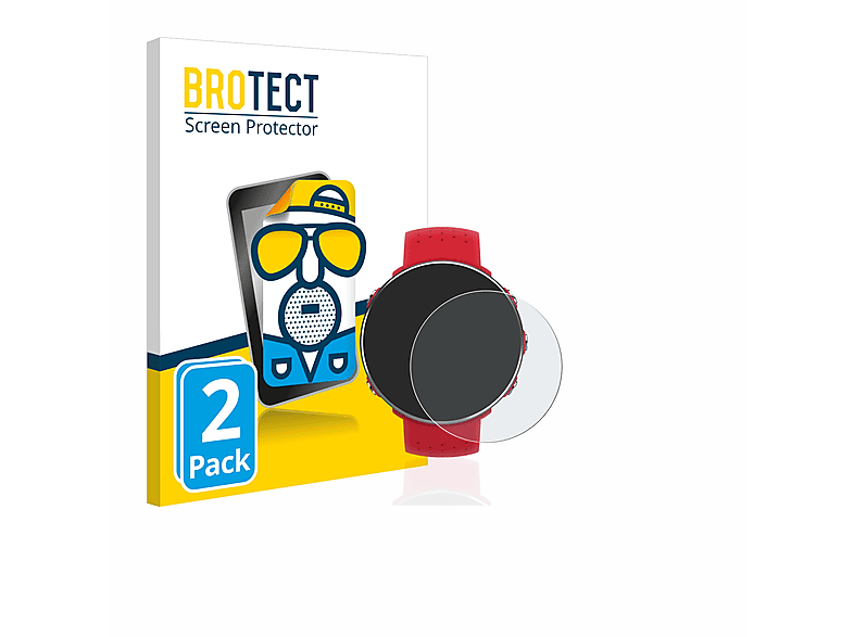 BROTECT 2x matte Schutzfolie(für Polar Vantage M) | Smartwatch Schutzfolien & Gläser