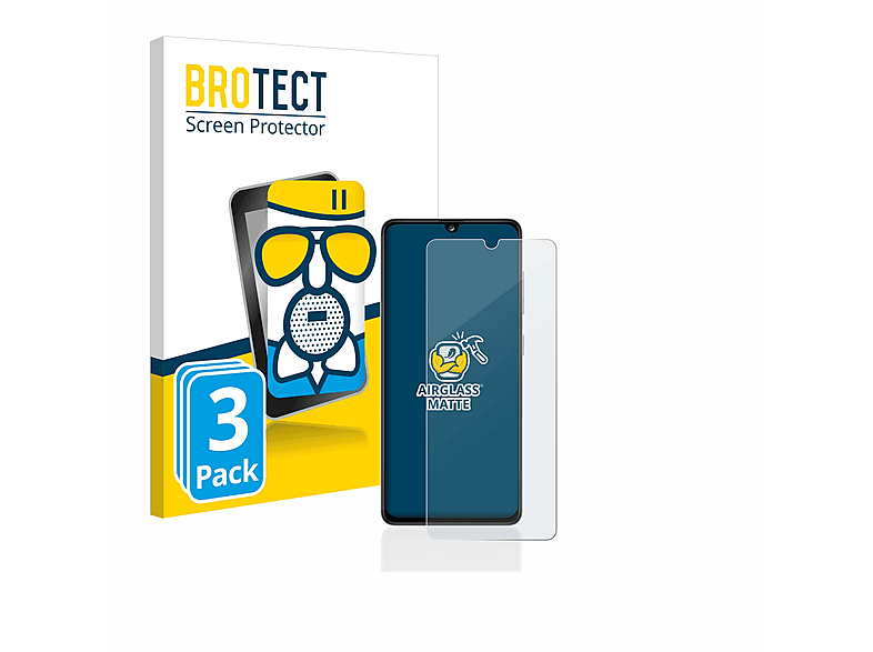 BROTECT 3x Airglass matte Schutzfolie(für Samsung Galaxy A41)