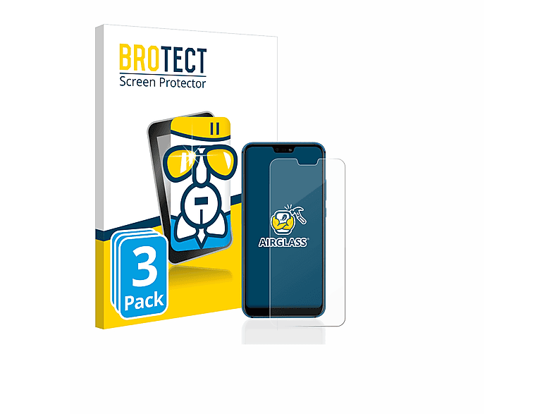 BROTECT 3x Airglass klare Schutzfolie(für Huawei P20 lite 2018)