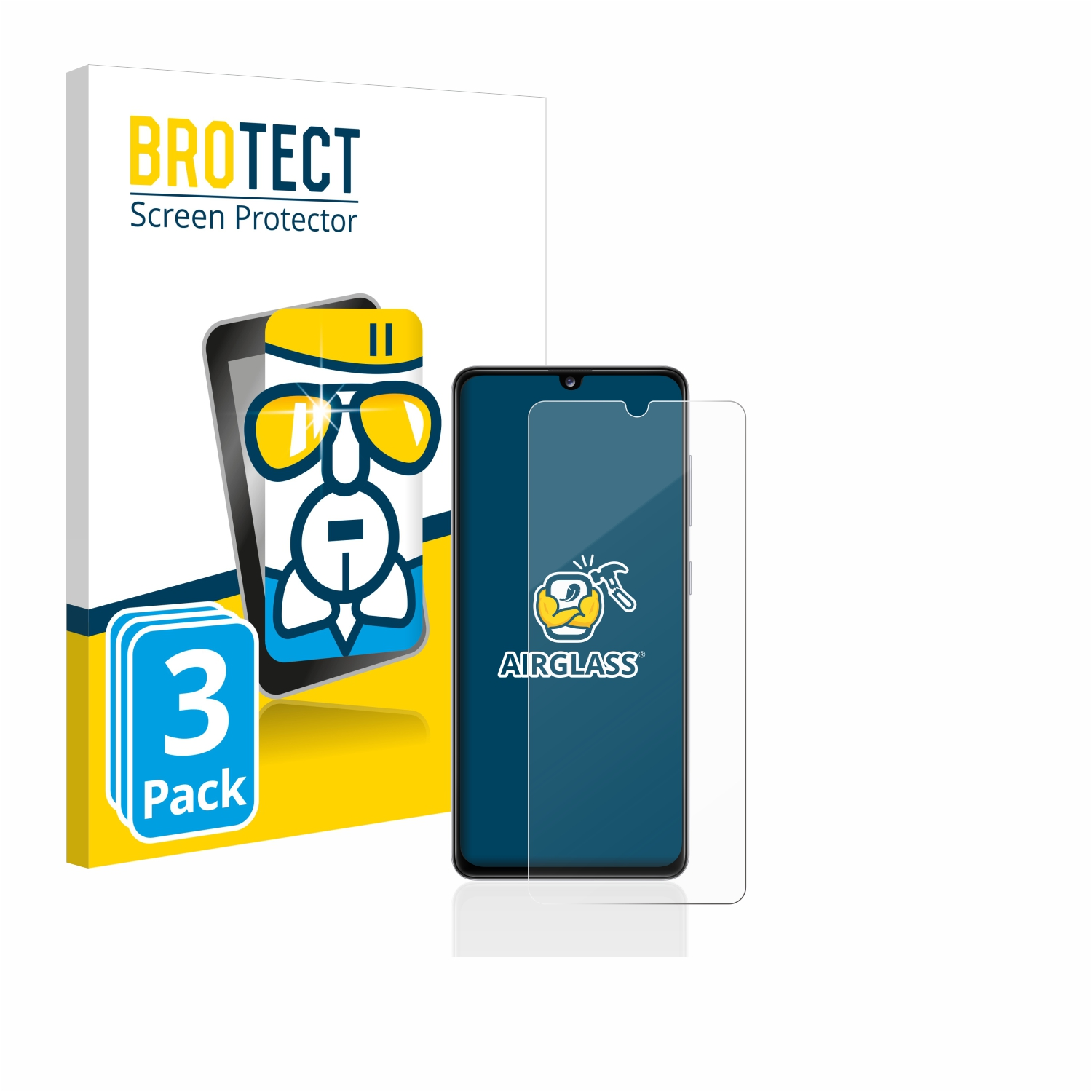 Schutzfolie(für BROTECT Galaxy Airglass Samsung klare A41) 3x